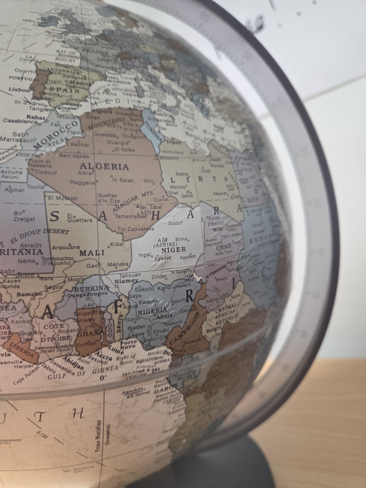 Replogle 12" Tabletop World Globe Rotating Raised Relief w/ Base