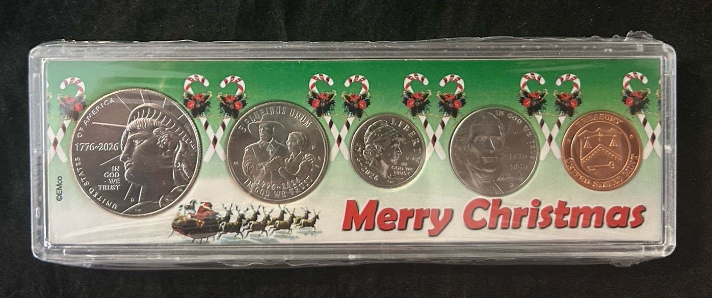 2026 Merry Christmas Birth Year Type Set 4 Bright Uncirculated Coins FREE SHIP