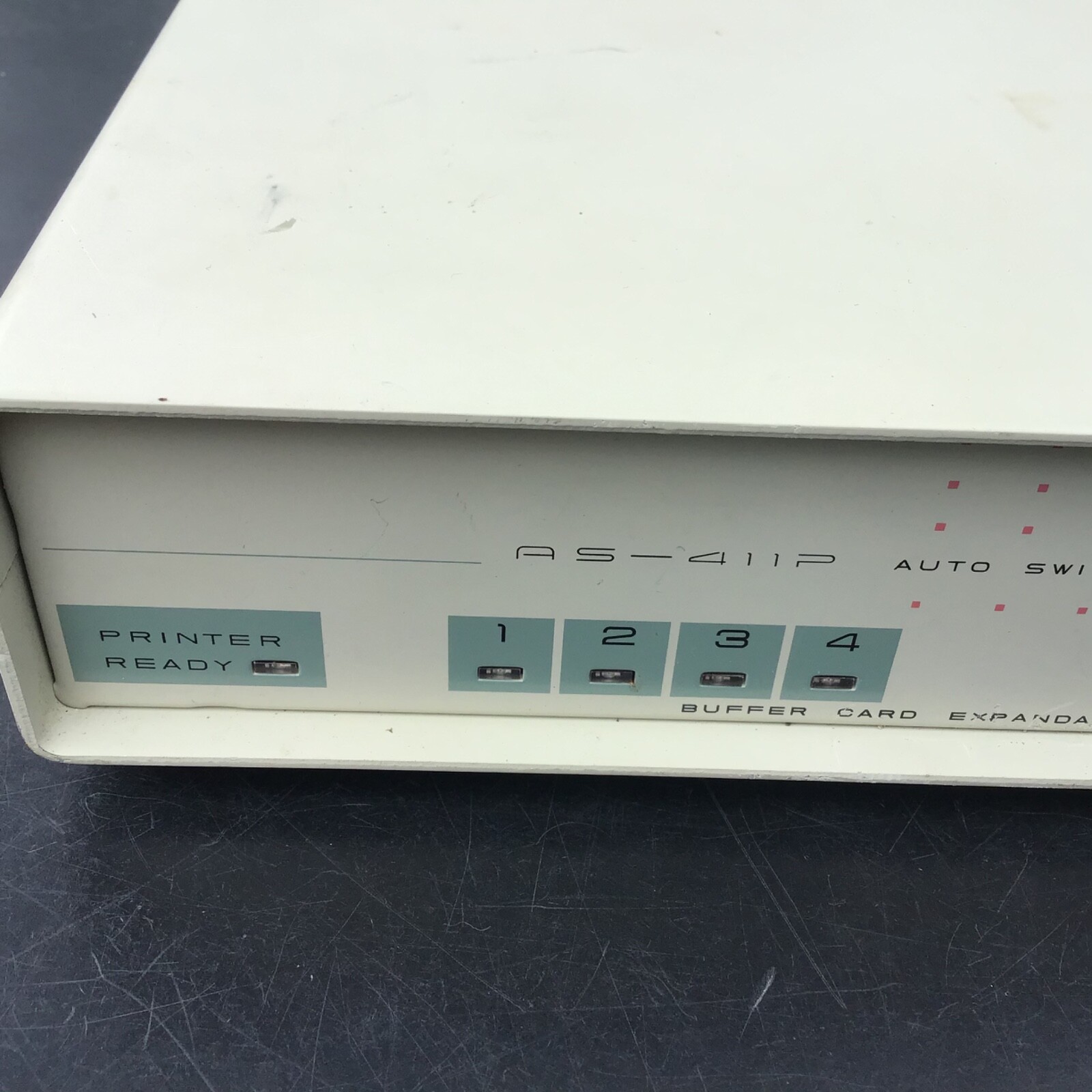 Vintage AS 4112 Computer to Printer Interface Auto Switch 4 Computers-1 Printer