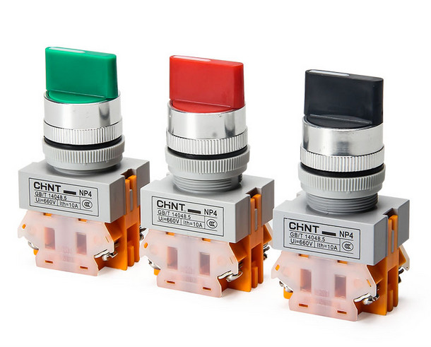 10PCS Chint NP4 Series NP4-11X/21 Pushbutton Switchs 2 gears 1NO+1NC Free Ship