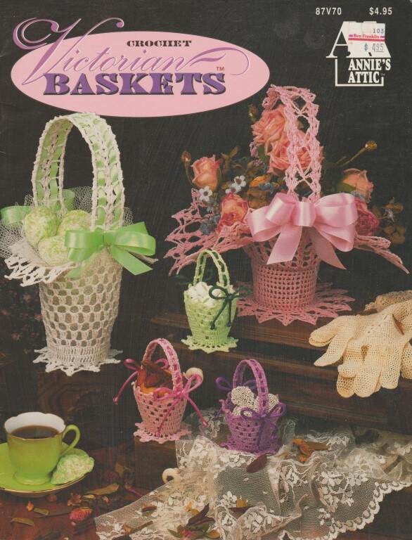 OOP!!! THREAD CROCHET VICTORIAN BASKETS 8 BEAUTIFUL DESIGNS