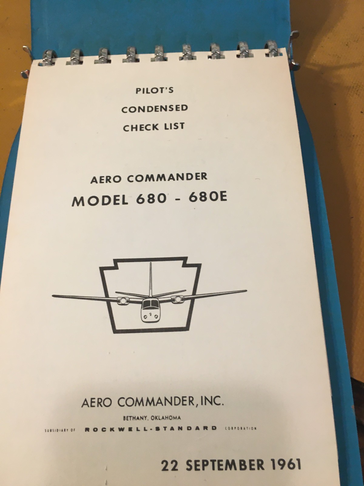 Commander 680 - 680E Pilot's Condensed Check List