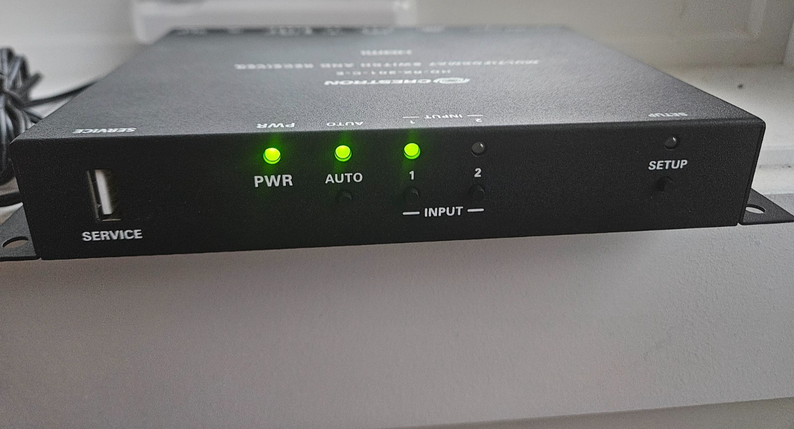 CRESTRON HD RX 201 C E  MULTIFORMAT SWITCH & RECEIVER W/ PWR SUPPLY LINE JACKS