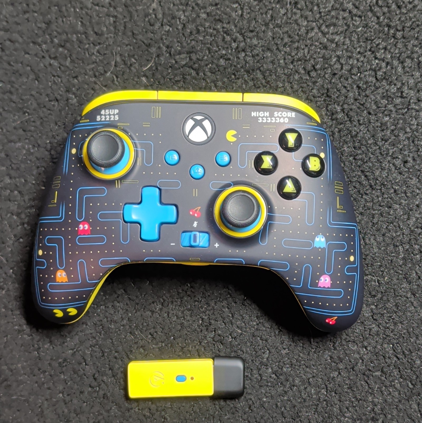 PowerA PAC-MAN Wireless Controller w/ USB Dongle, Programmable Buttons