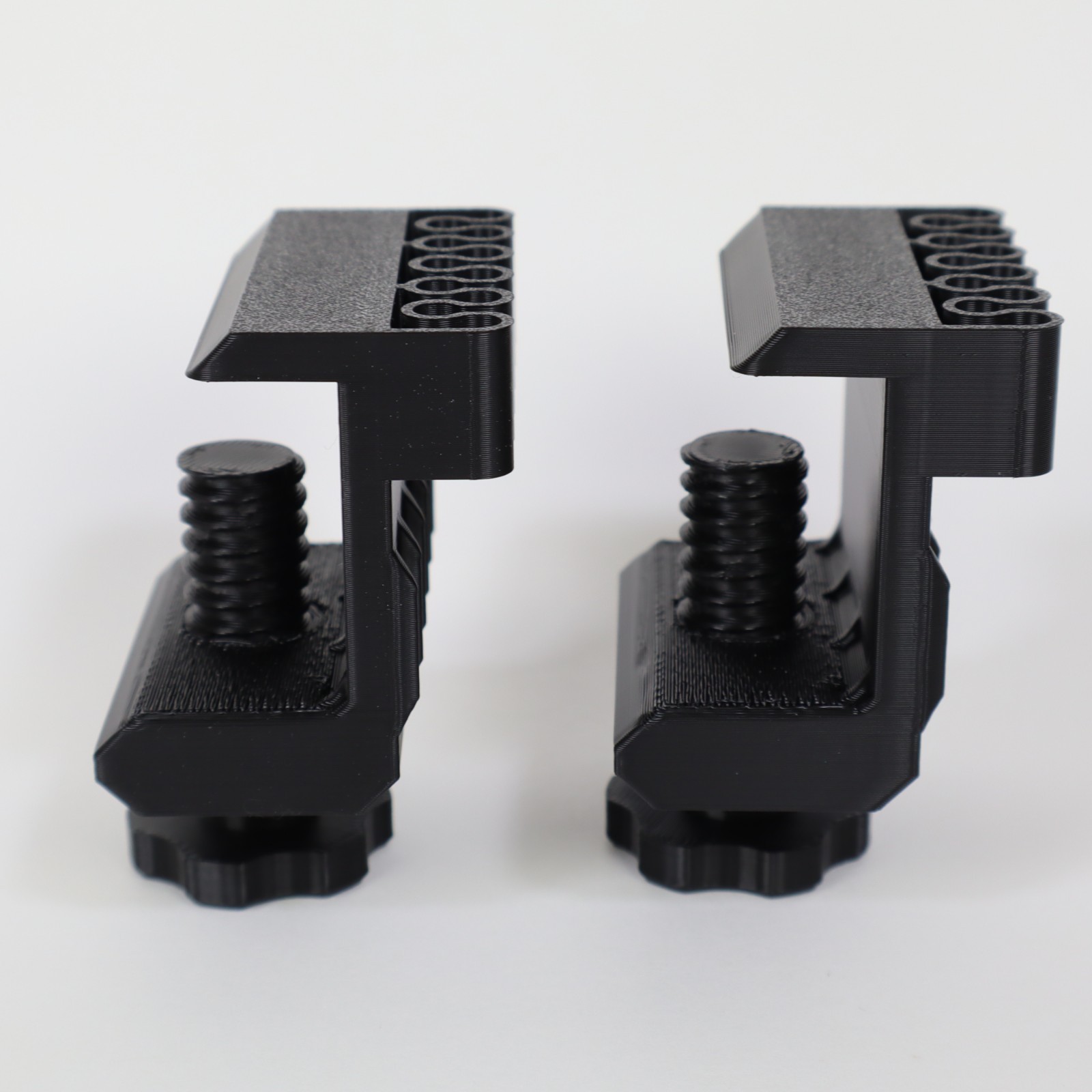 Table / Desk - USB Wire Adjustable Cable Clamp - Fits 5 Cables Each - 2 Pack