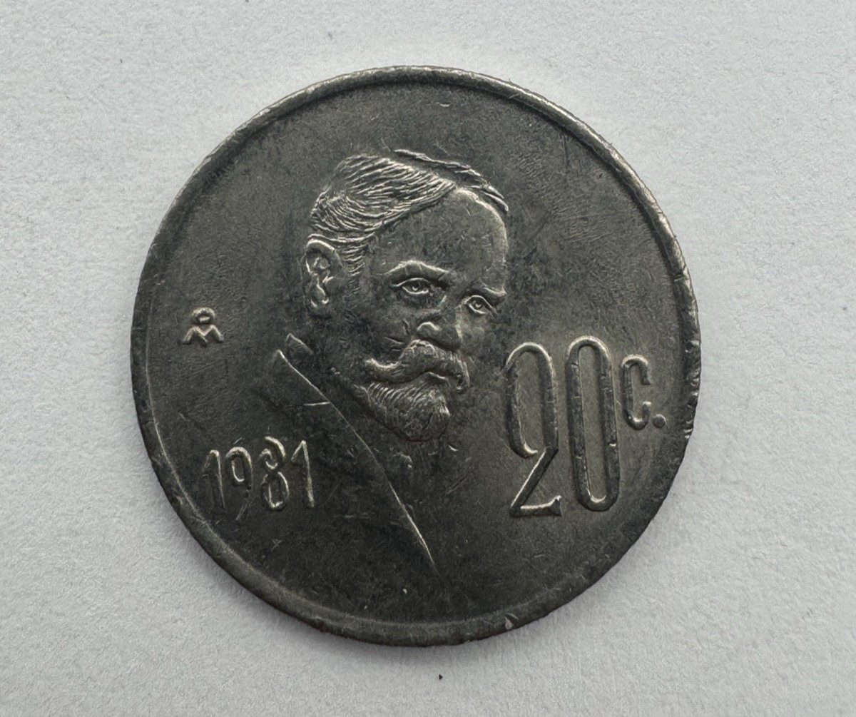 MEXICO 1981 20 CENTAVOS COIN MEXI#20-01