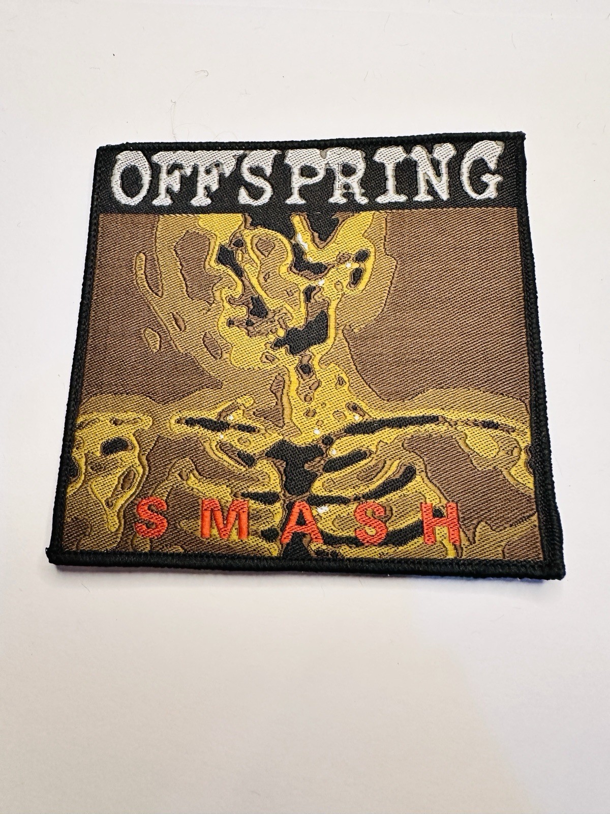 The Offspring Smash Album 4x4 Inch Woven Patch - Black Border
