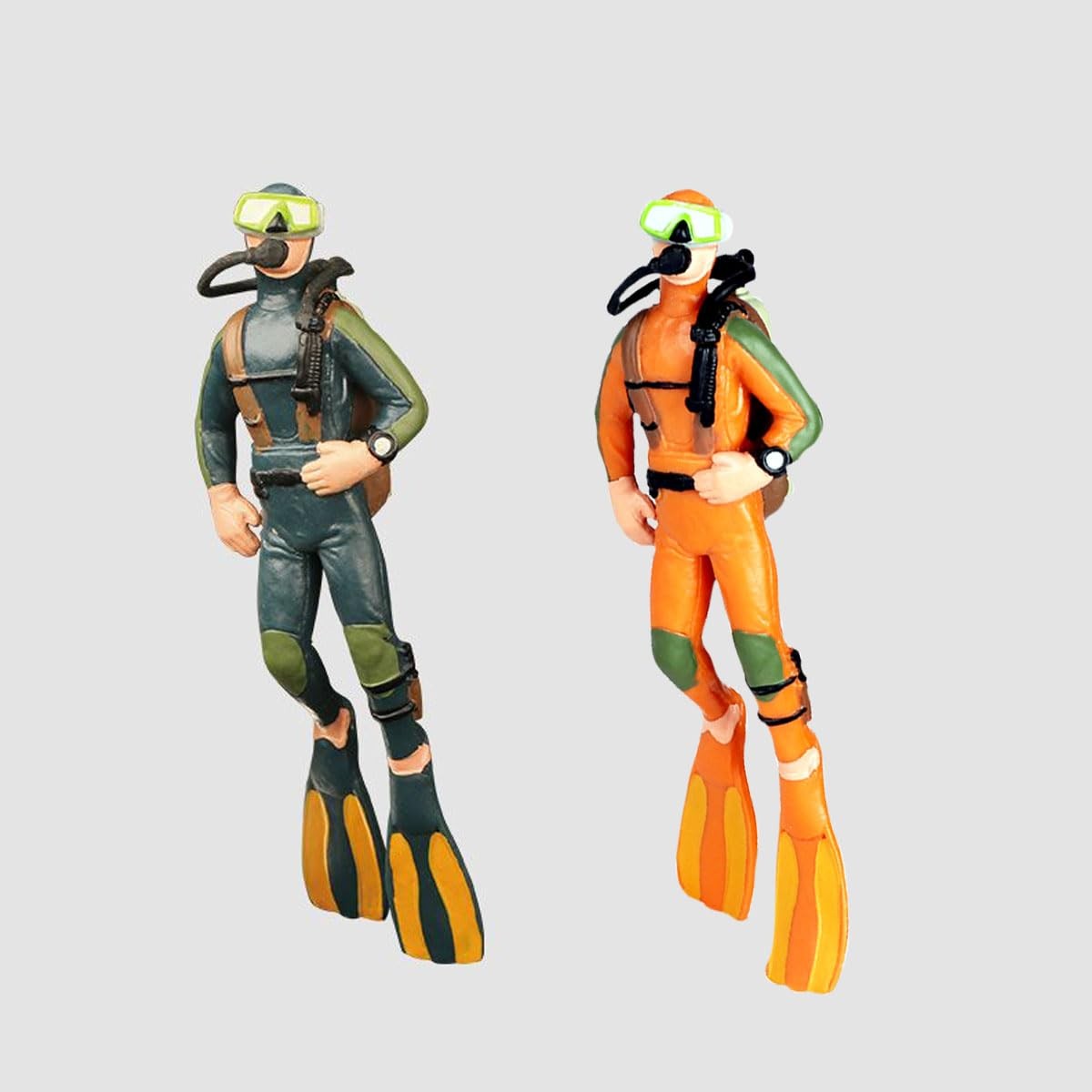 Deep Blue Diver Frogman (Swimming Posture)+orange Posture) Both With Fishing...