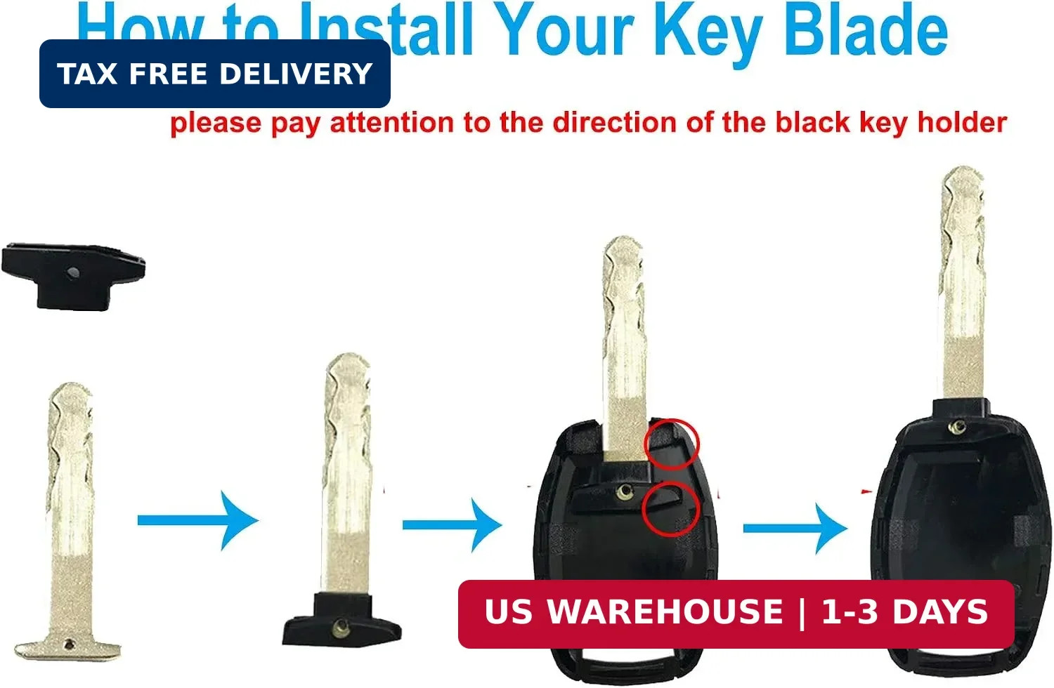 Upgraded Replacement Key Fob Keyless Entry Remote Shell Case fit for Honda 2003-