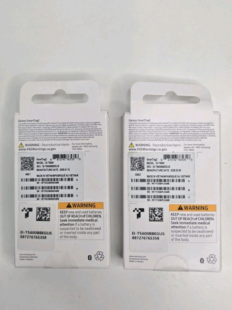 Samsung Galaxy SmartTag2 2 Pack Bluetooth GPS Tracker Locator Black New