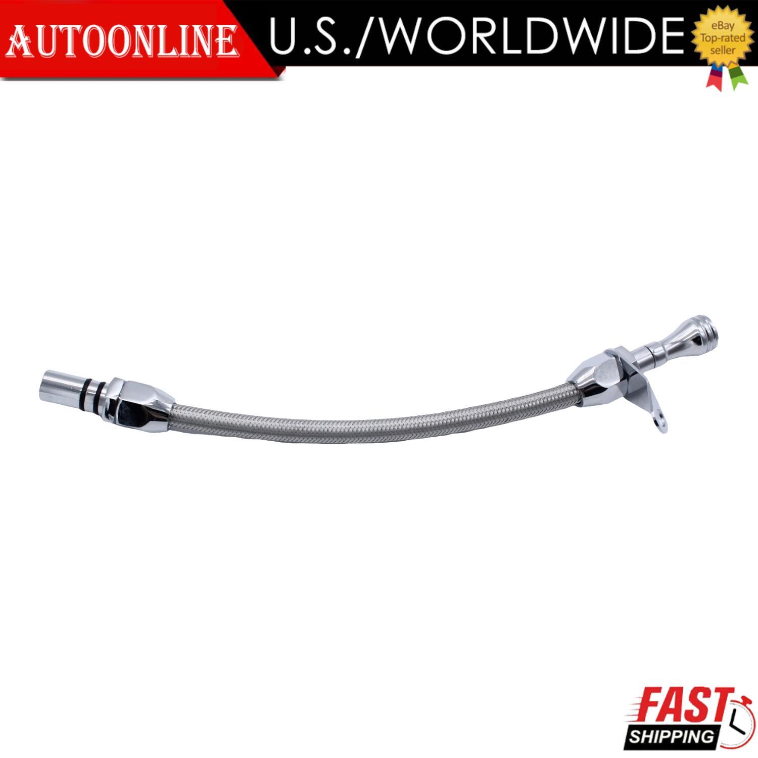 Fits For Chevy GM 700R4 Stainless Steel Braided Flexible Transmission Dipstick