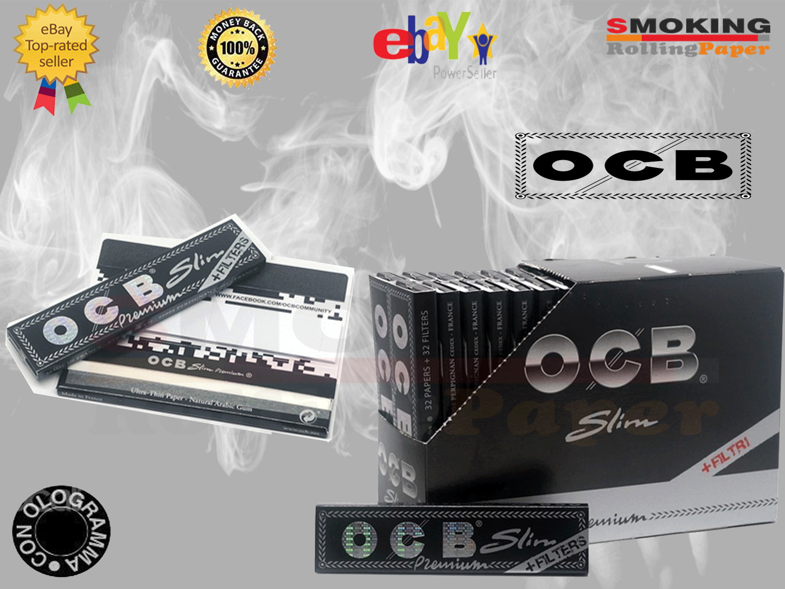 Cartine OCB PREMIUM KING SIZE SLIM  E FILTRI IN CARTA DA - 32 LIBRETTI