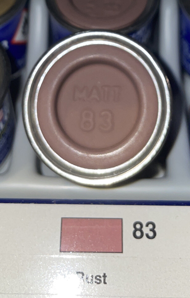 Revell enamel color 32183, Matt Rust.