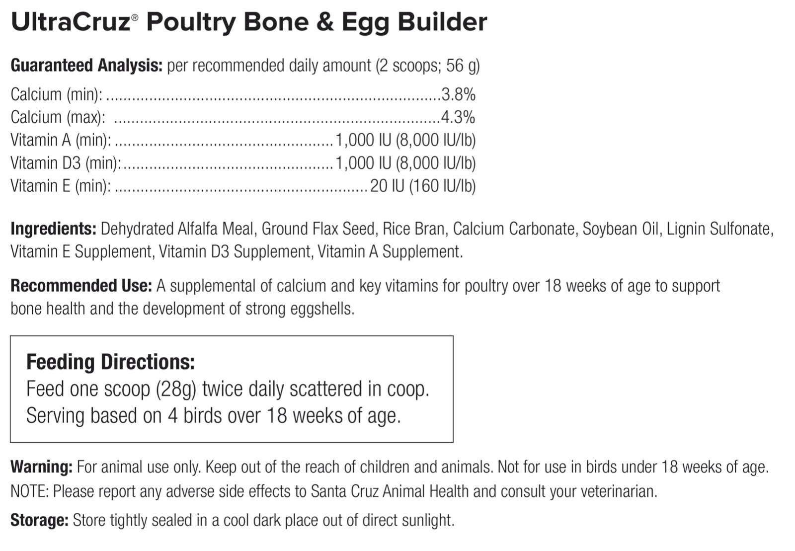 UltraCruz� Poultry Bone and Egg Builder, 2 lb