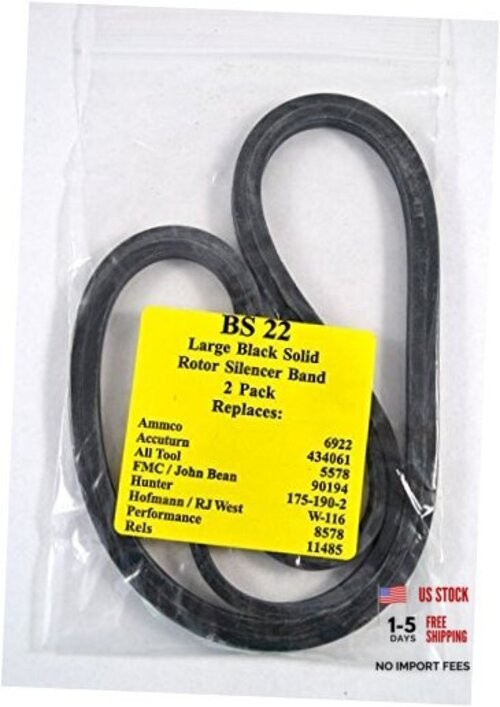Large Black Solid Rotor Silencer Band