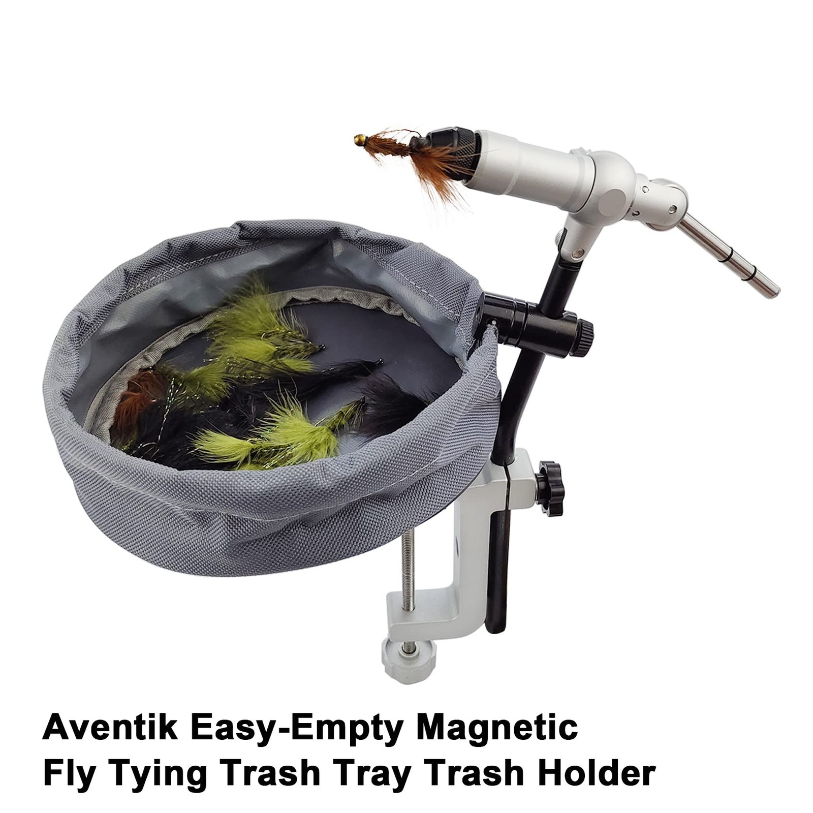 Aventik Easy-Empty Magnetic Fly Tying Trash Tray Holder for Tying...