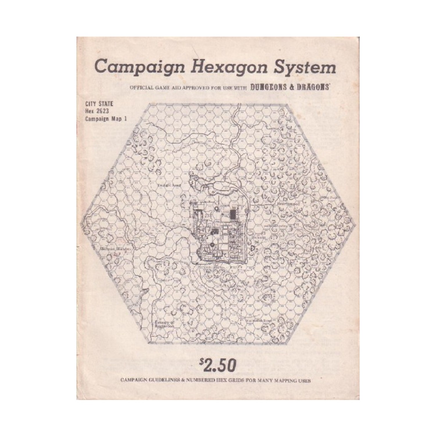 Judges Guild D&D Supplement Campaign Hexagon System (1st) Fair+
