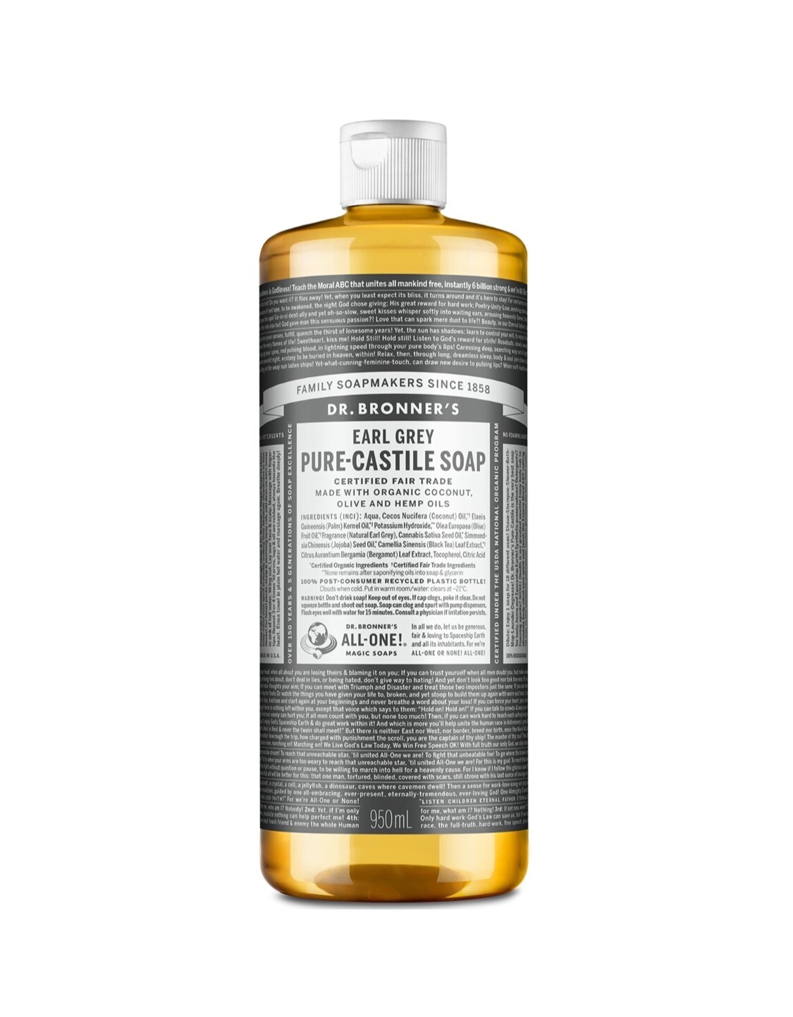 Dr. Bronner’s Pure-Castile Liquid Soap – Earl Grey Scent