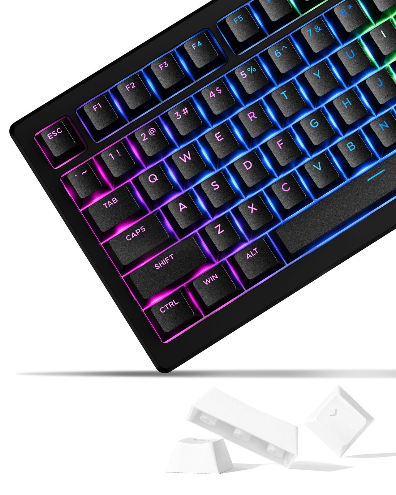 SDYZ X XVX Doubleshot PBT Keycaps 60 75 100 Percent - Shine through Keycaps, for
