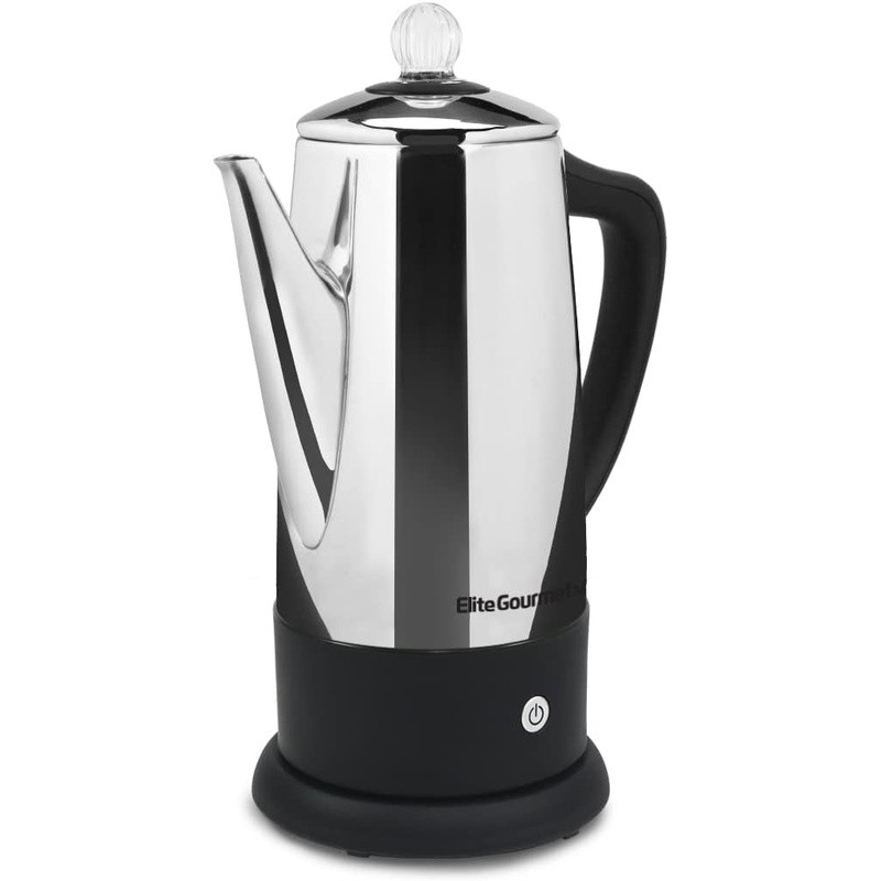 Stainless Steel Percolator Coffee Maker 12 Cups Fast Brew Automatic Keep Warm US