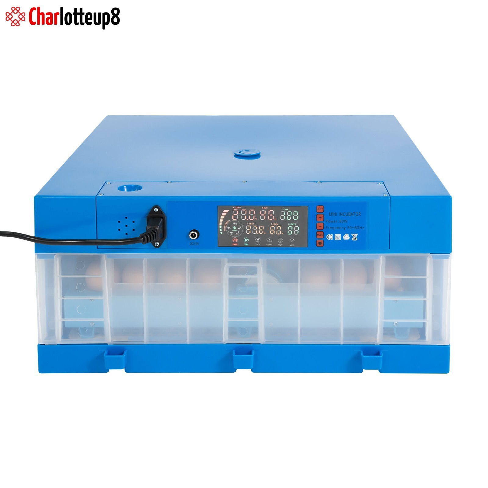 48 Eggs Digital Incubator with Fully Automatic Egg Turning Humidity Chicken Duck