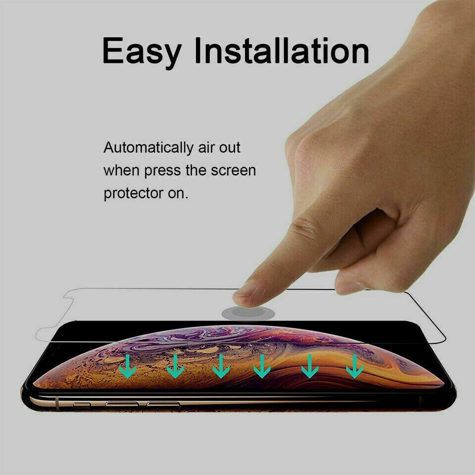 For Apple iPhone XS MAX Clear 9H Tempered Glass Screen Protector Case Friendly