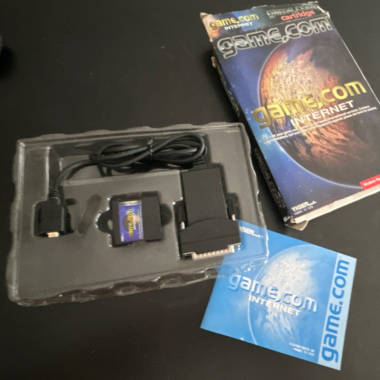 Tiger gamecom Internet Communication Card & Cable Black Model 71-529