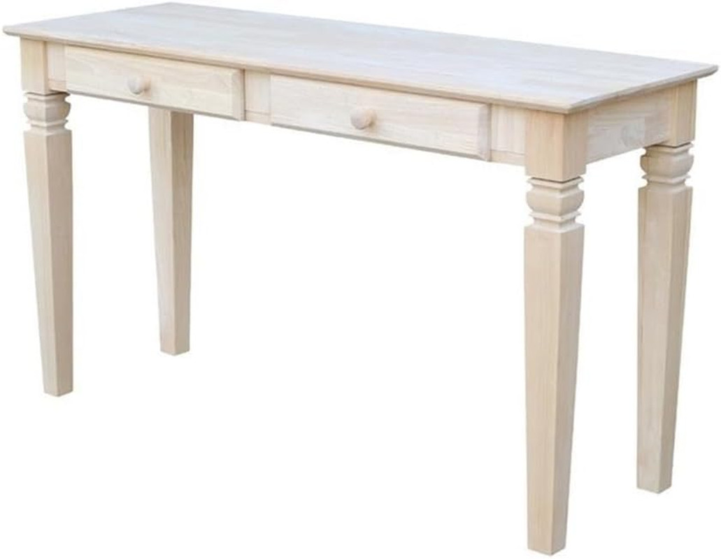 Java Console Table with 2 Drawers, Unfinished