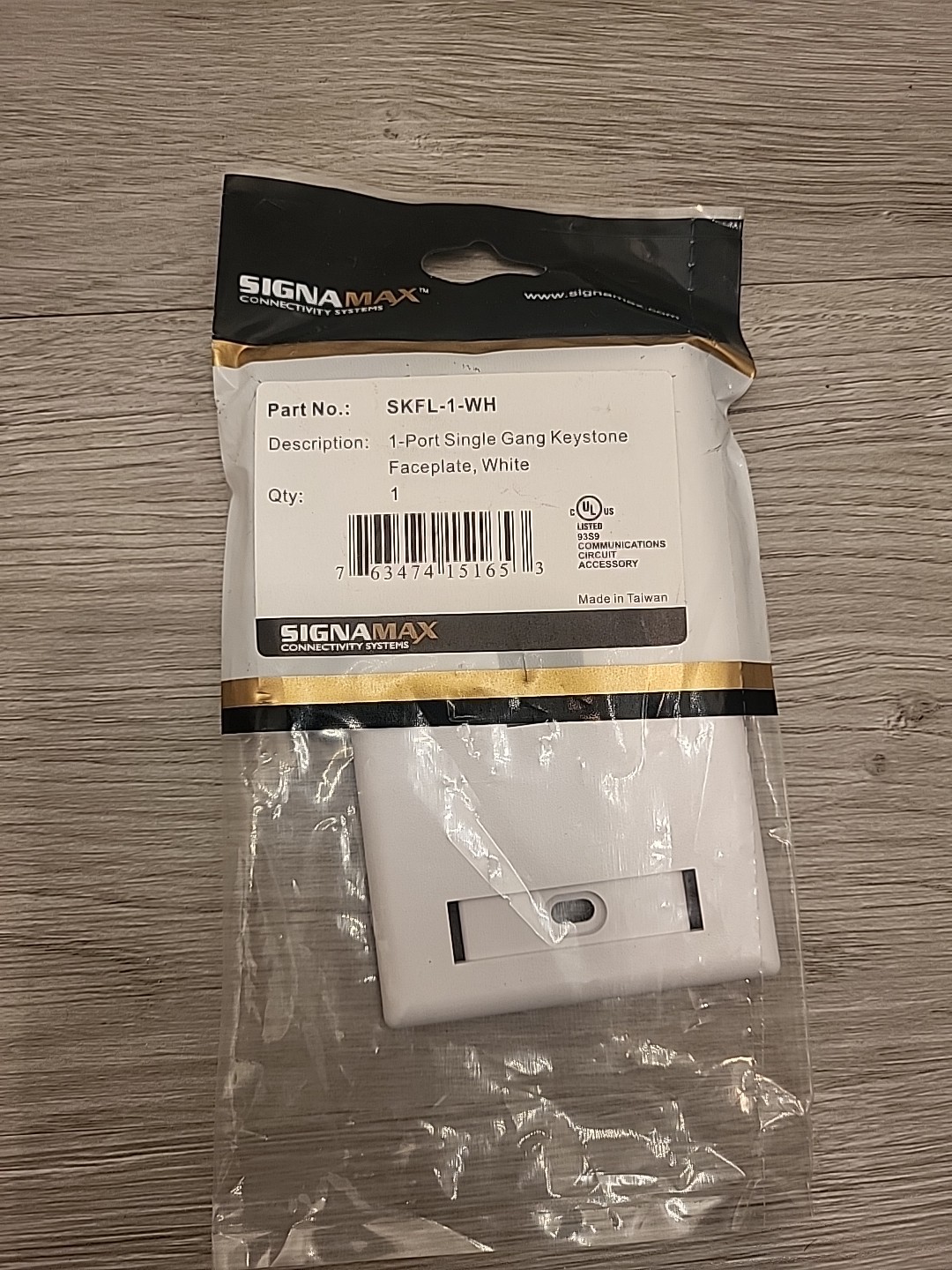 5X 1-Port Keystone Jack RJ45 CAT Network Faceplate Wall Plate- White w/Windows