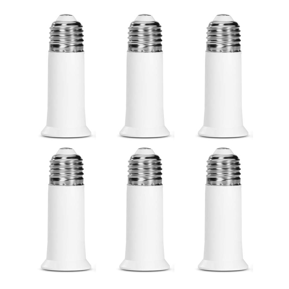 E26 Socket Extender - 6.5CM/2.56 Inch Socket Extension Adapter, 6-Pack