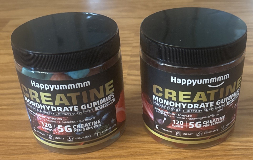 2x Happyummmm Creatine Monohydrate Gummies 5g Variety 120ct (240 Total) Exp 7/27