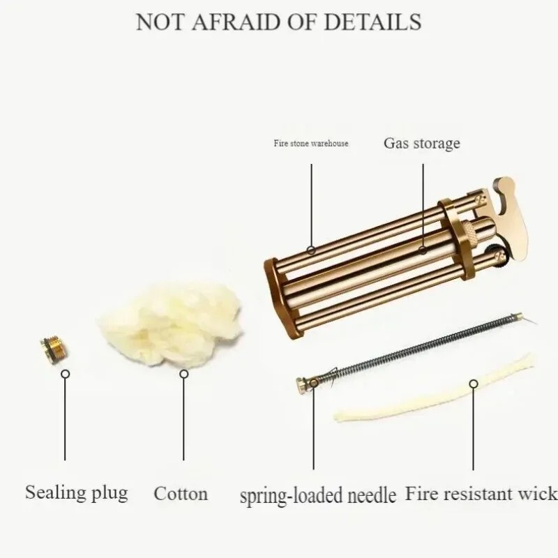 Brass handmade slim Retro Petroleum Lighter