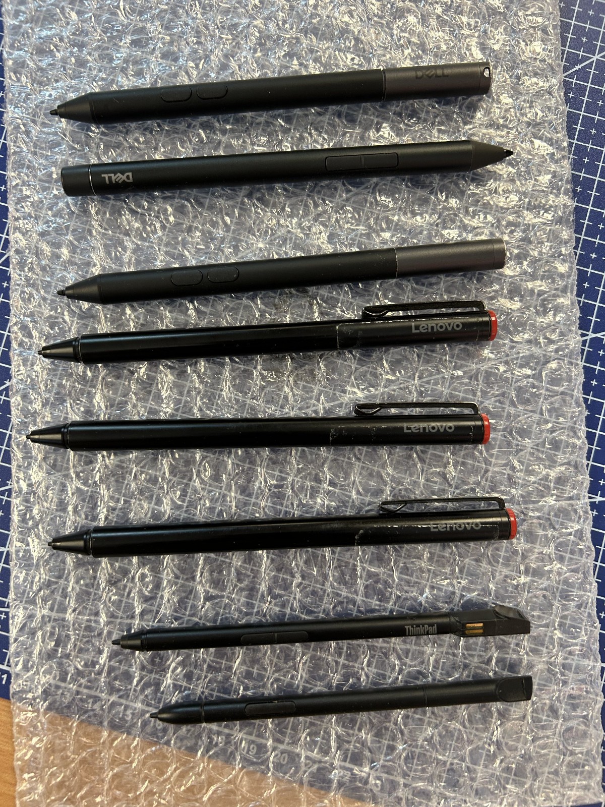 Lot of 8 pens and styluses Dell Lenovo Thinkpad