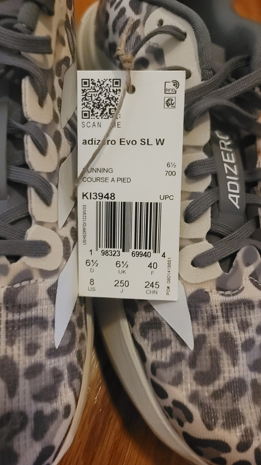 NEW Women's Adidas Adizero EVO SL Running Shoes Leopard Print US 8