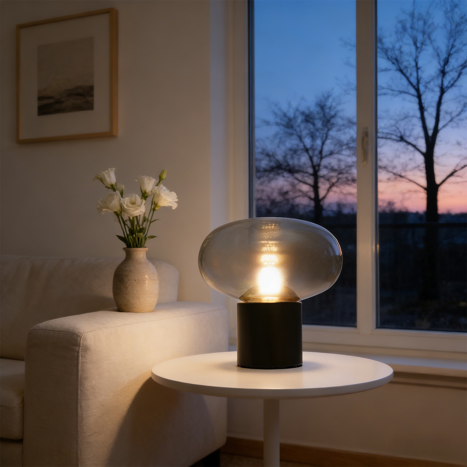 Art Decorative Bedside Table Lamp, Simple Nightstand Lamp, Mushroom Table Lamp