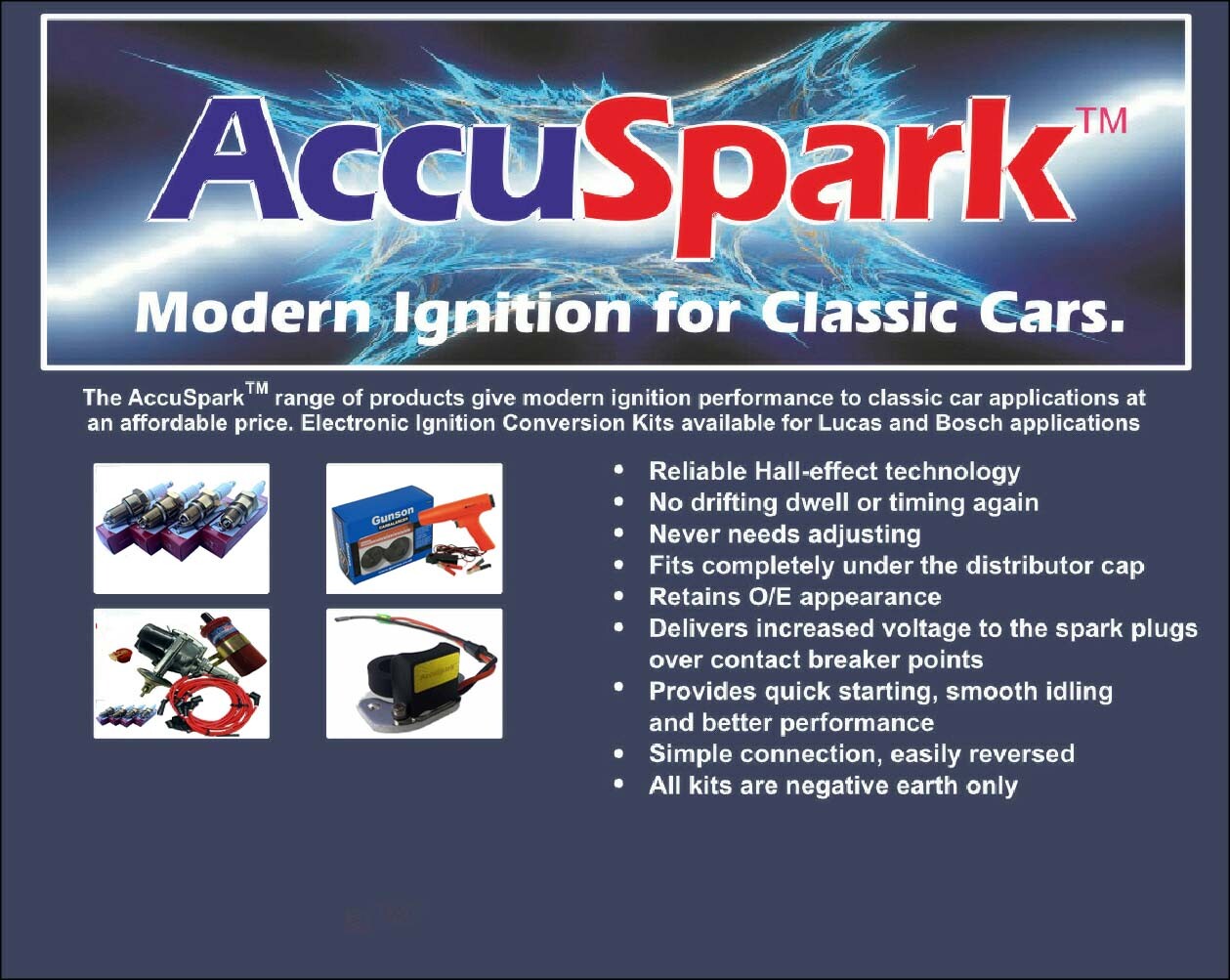 Mercedes 280SE, SEL 6 cyl AccuSpark™ Electronic ignition