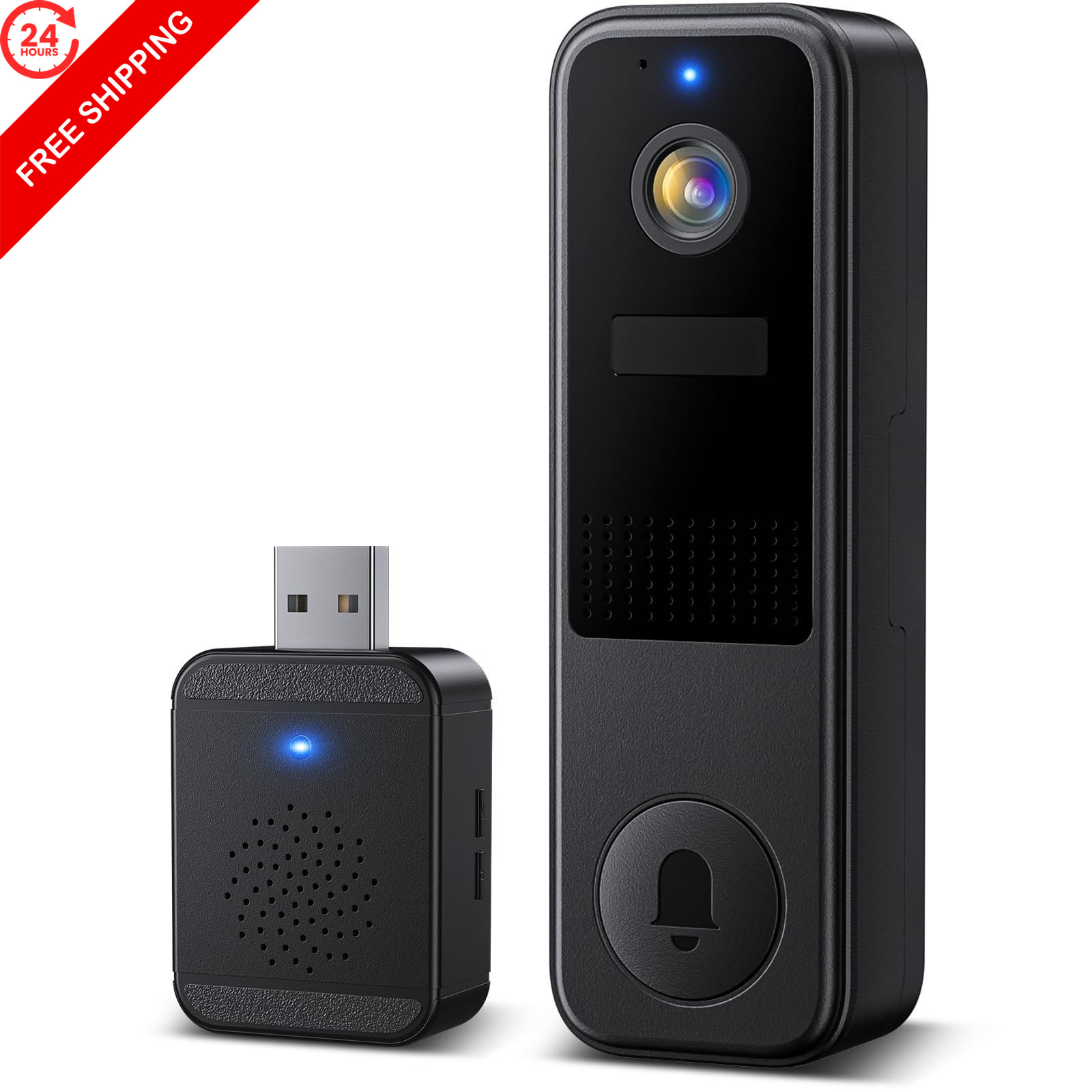 Belleye DB4 2K Battery Video Doorbell, Smart Wireless Doorbell DB4, Black