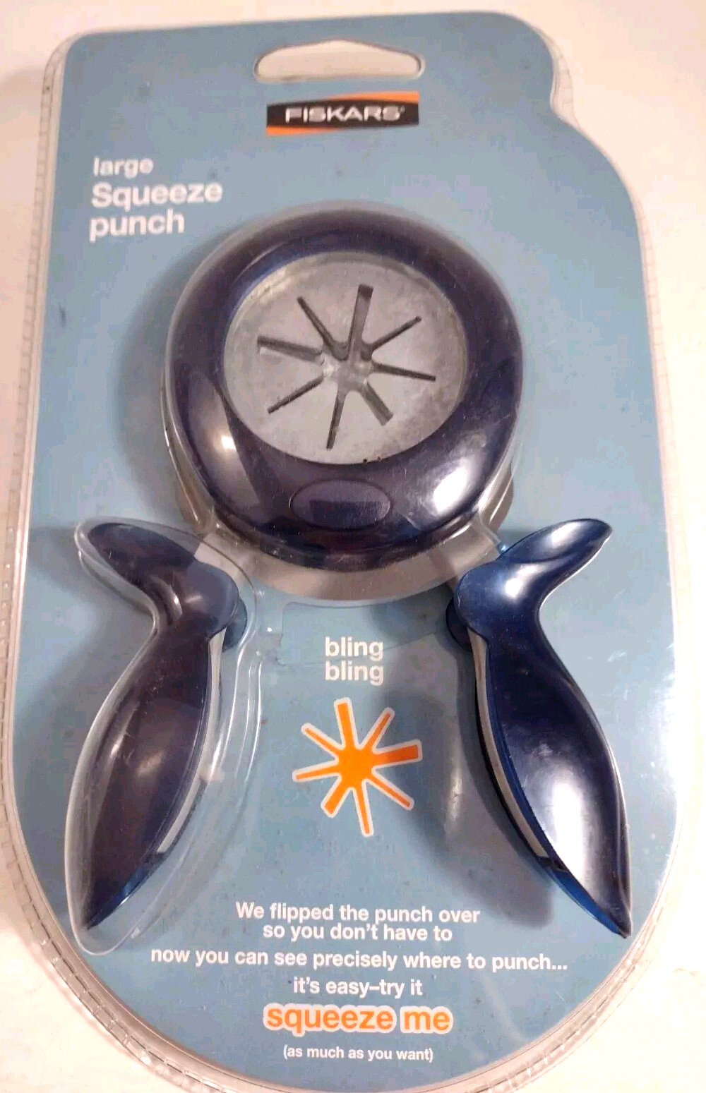 Fiskars Large Squeeze Punch Bling Bling Scrapbooking Decorative Hole Punch