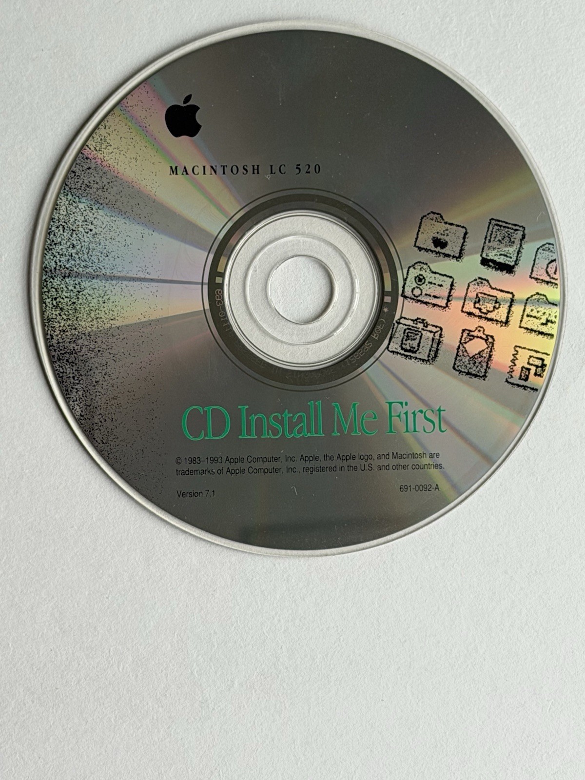 Apple Macintosh LC 520 Restore  CD 691-0092-A