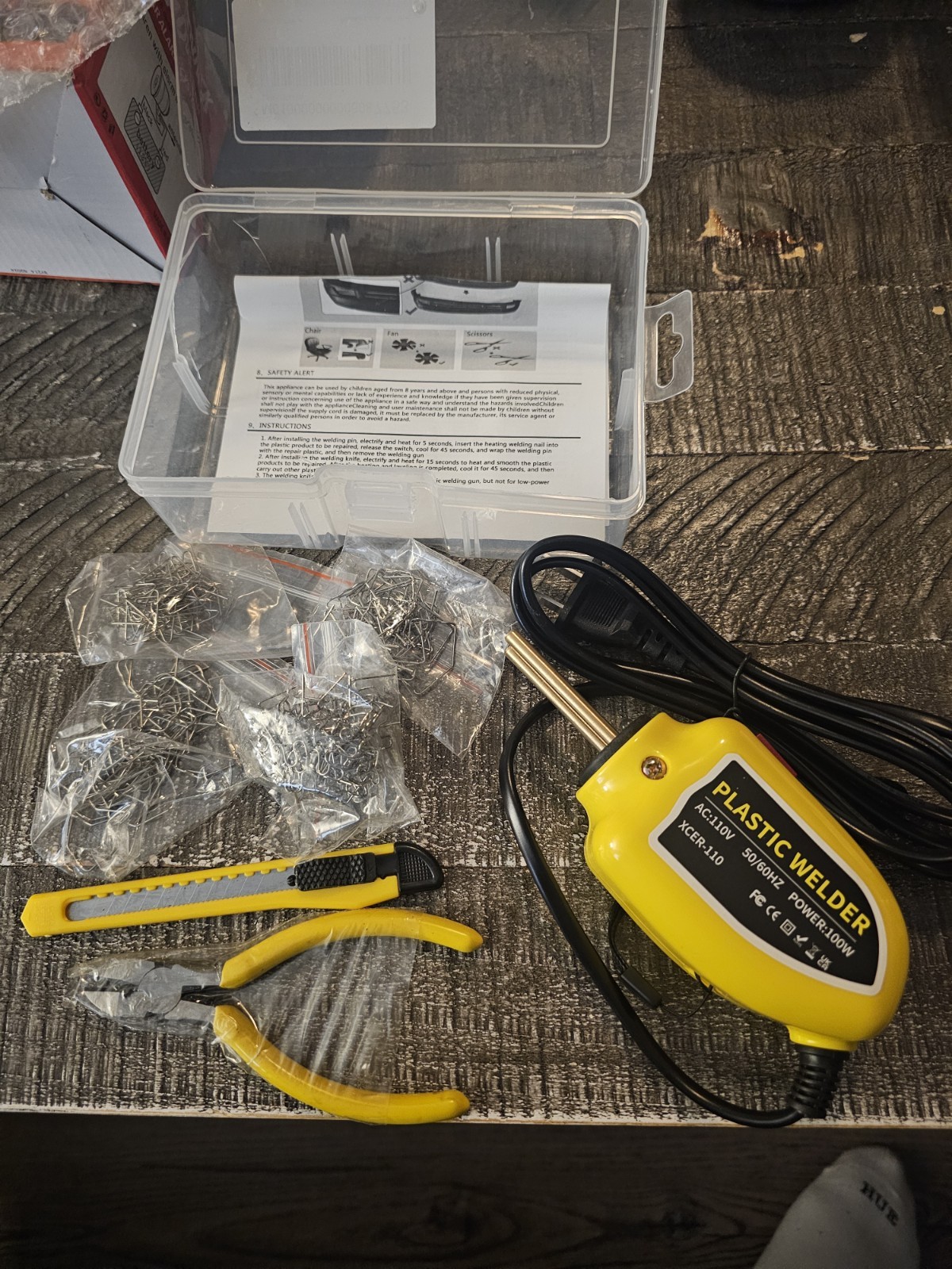 Plastic Welding Gun Kit with Tools 100W