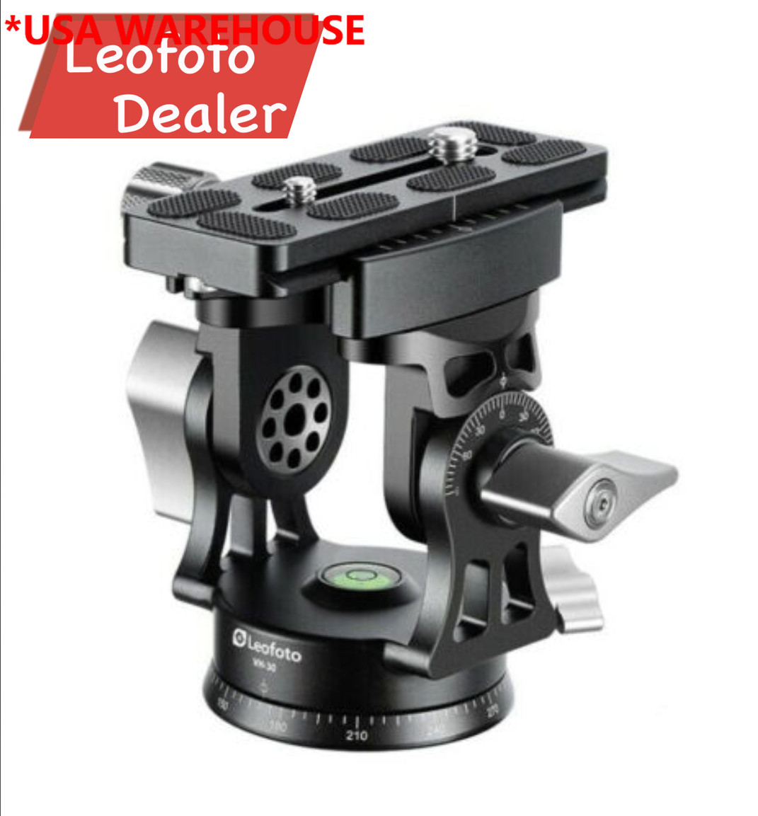 Leofoto VH-30N Monopod 2-way Long Lens Head with Plate (no Handle)