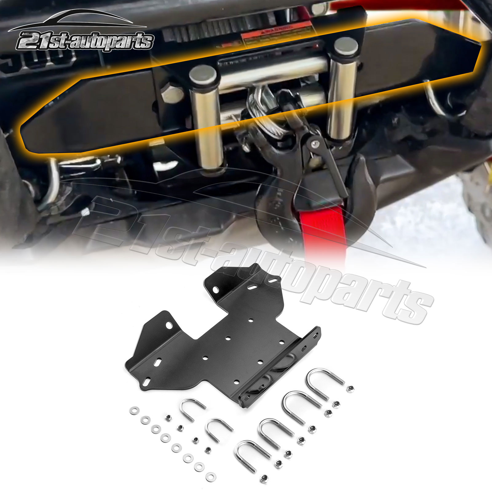ATV Winch Mounting Bracket For Kawasaki Brute Force 750 650 4x4 EPS 2005-2026