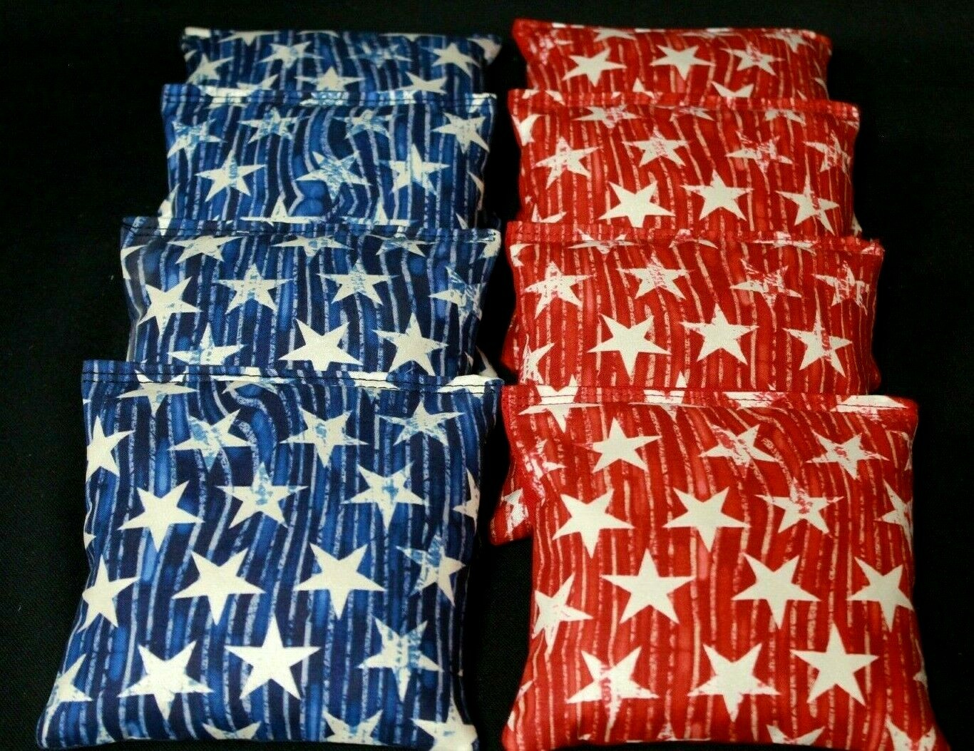 USA Patriotic American Stars n Stripes 8 ACA Regulation Cornhole Bean Bags