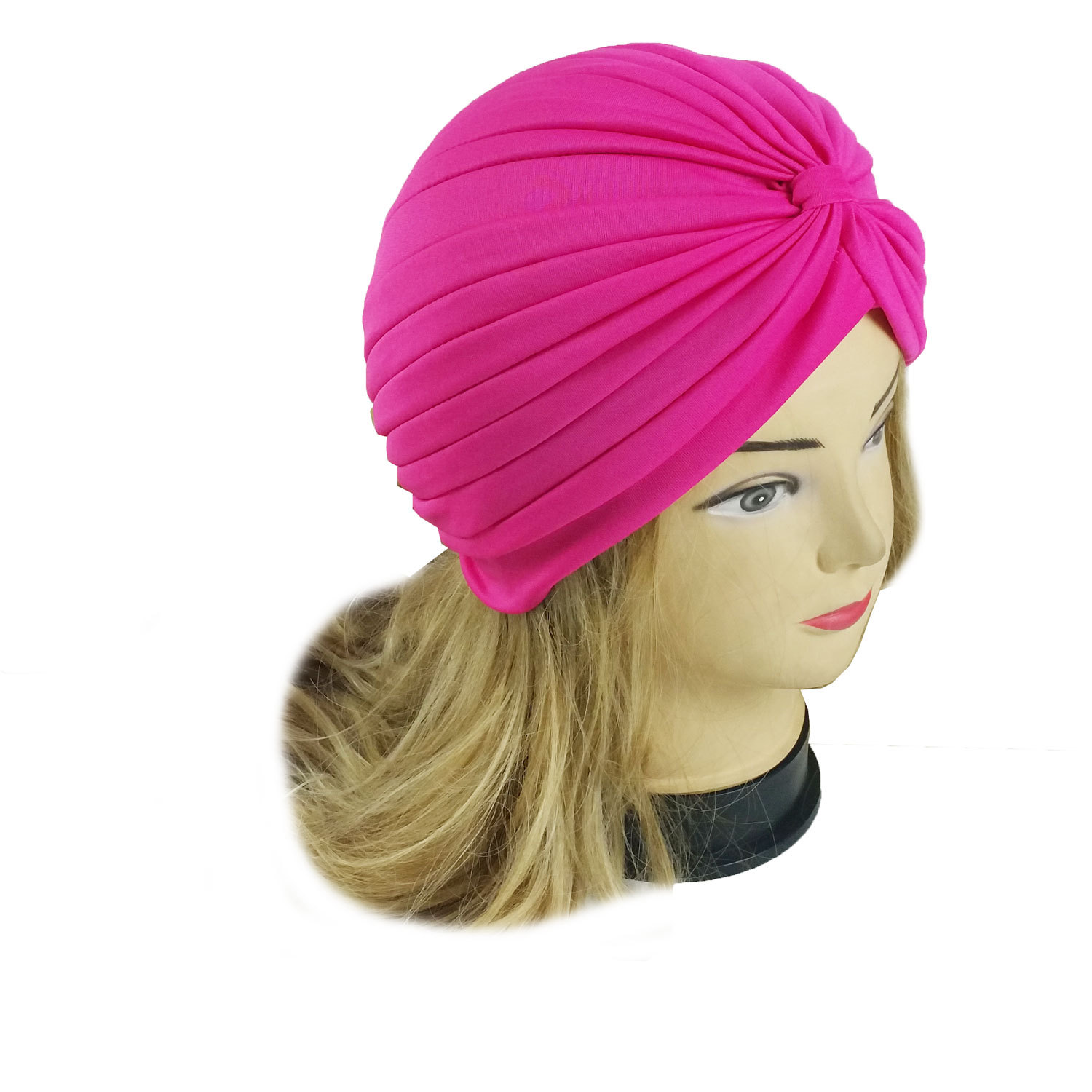 5 Women's Sleep Soft Stretchy Turban Chemo Cap Hat Head wear 5 Colors Assorted