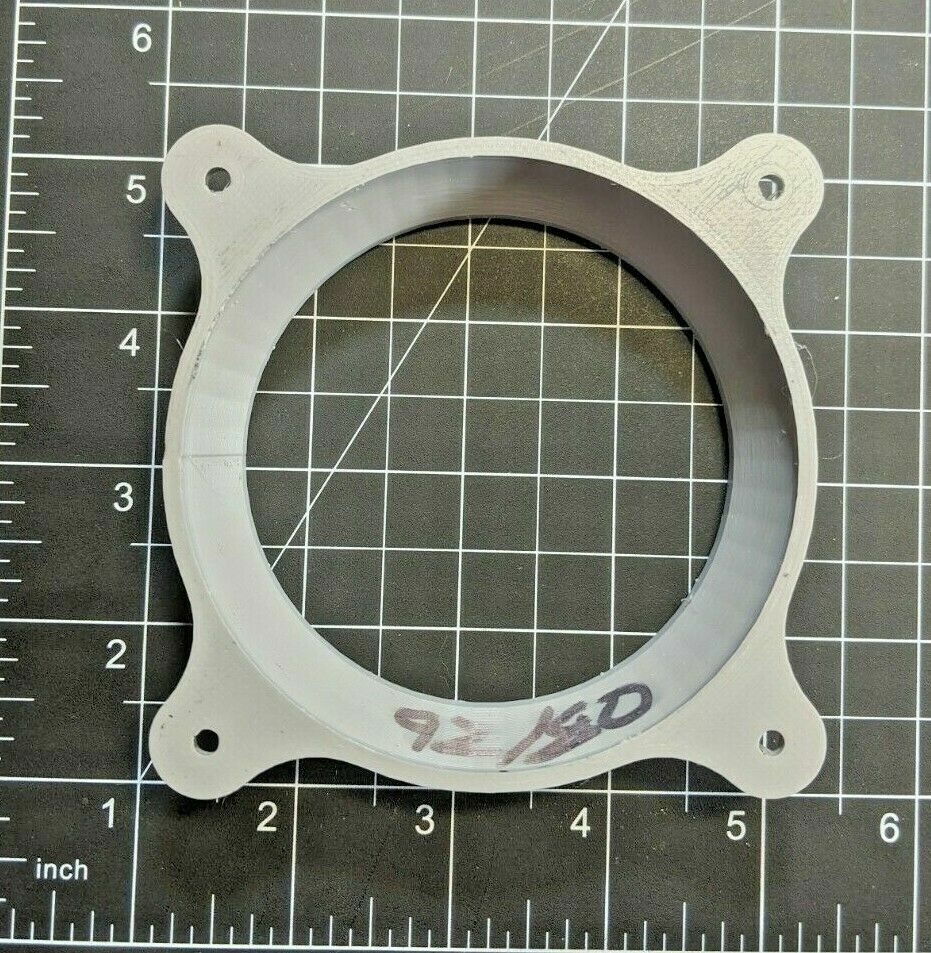 92mm to 80mm Fan Adapter Flow Converter PC Mod Custom Panel Hose Mount Flange
