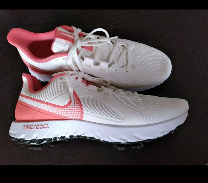 Nike React Infinity Pro Golf Shoes Waterproof White Blue Mens Size 9.5