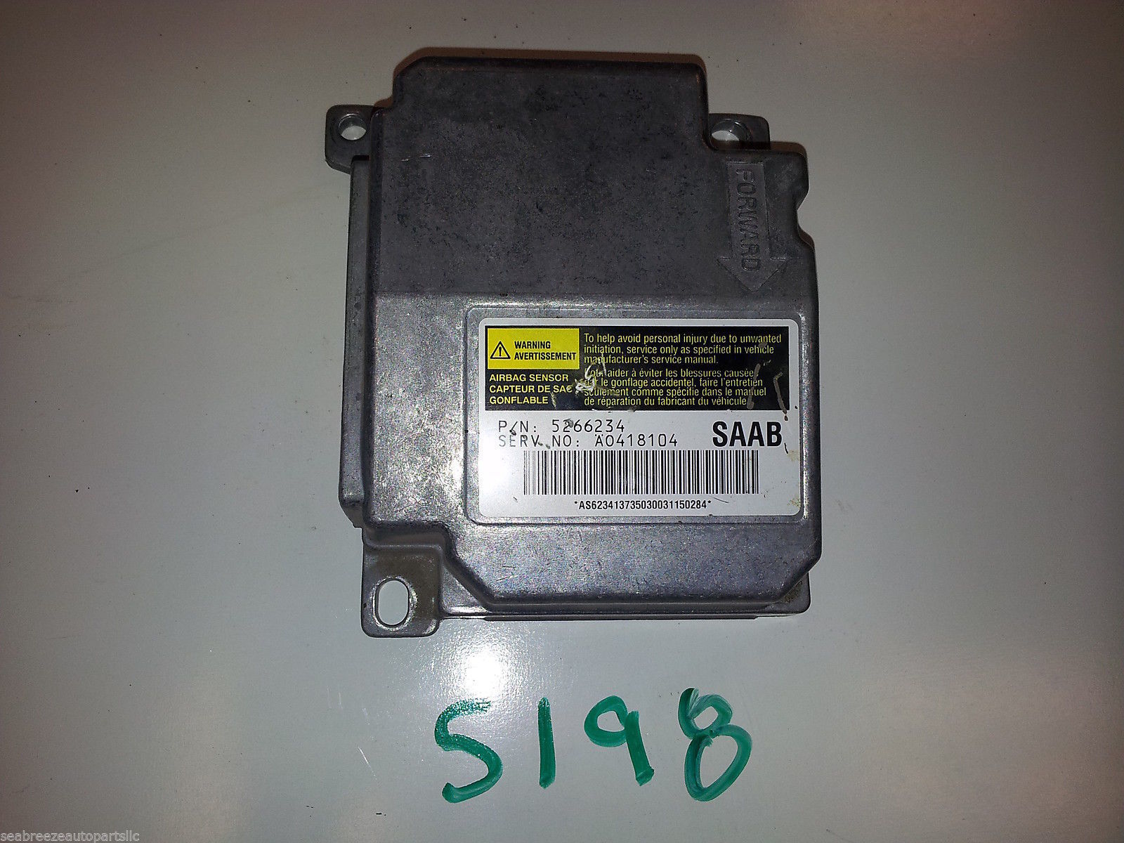 02-05 SAAB 95 9-5 Supplemental Safety Restraint SRS Control Module Unit 5266234