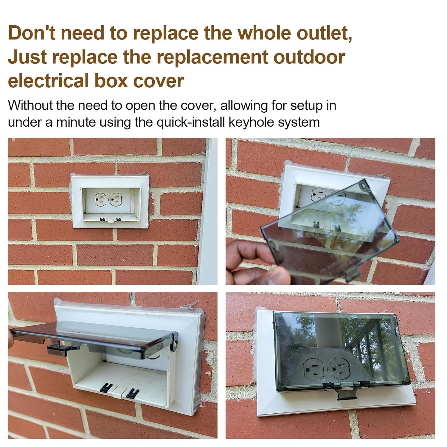 DBHC-1 Type 3r Enclosure Cover fit Horizontal Outdoor Outlet Cover Wet Locations