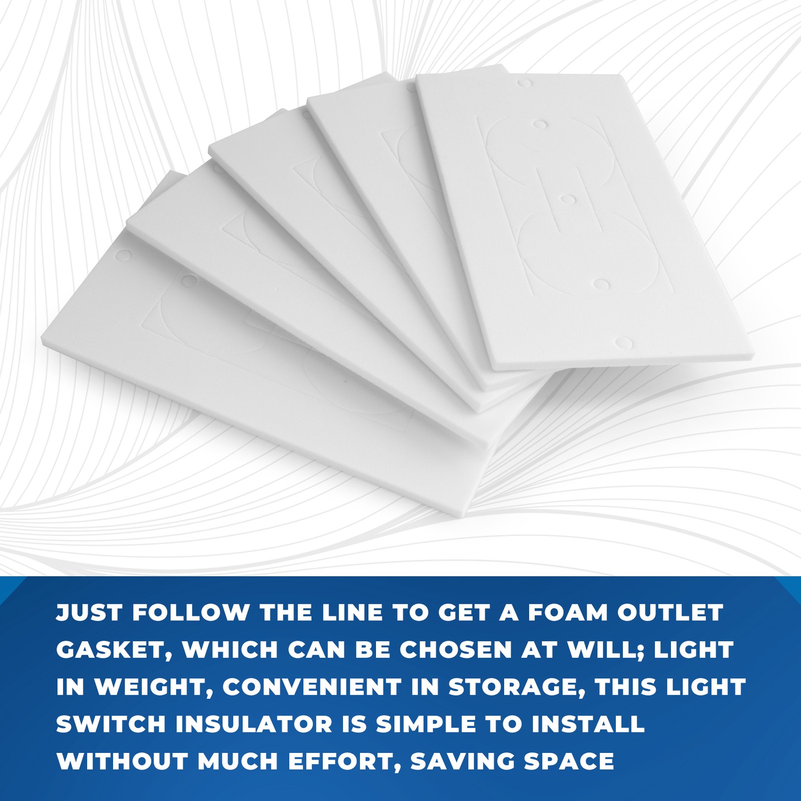 Outlet Insulators Draft Sealers, 100Pcs Electrical Outlet Insulation Pads,7586