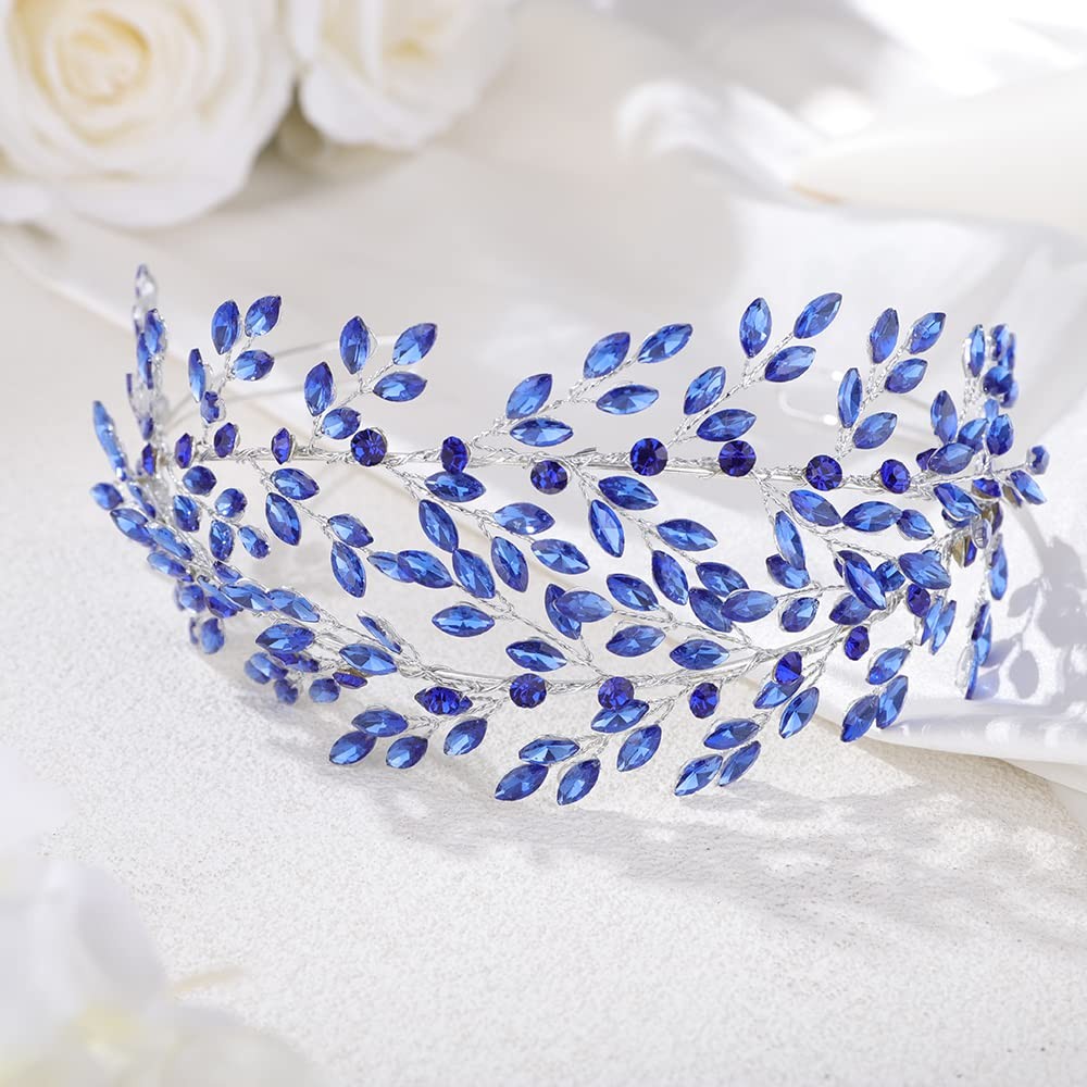 JWICOS Crystal Bridal Headband Tiara for Women Wedding Hair Accessories